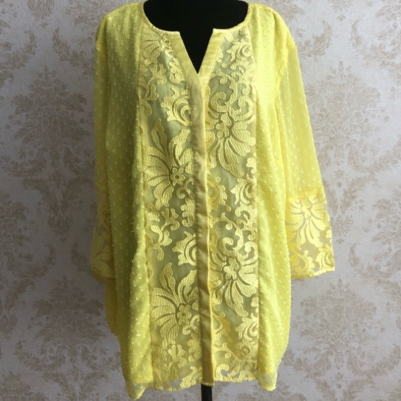 NWOT Isaac Mizrahi embroidered blouse - Picture 2 of 10